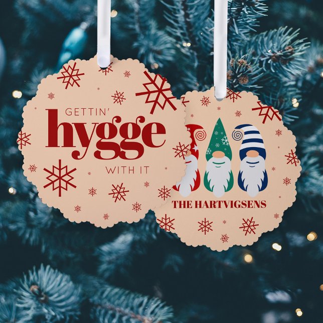 Getting Hygge With It Christmas Gnomes Snowflakes Ornament Card (Getting Hygge with It Christmas Gnomes Snowflakes Ornament Card Cover Photo.)
