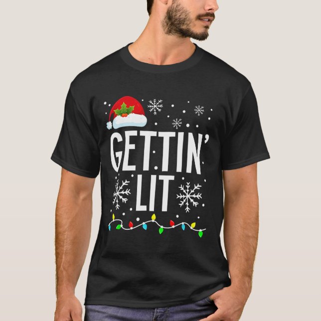 Getting Lit Bride Squad Bachelorette Bridal Party  T-Shirt (Front)