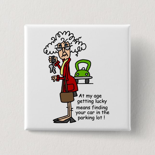 Getting Lucky Humour 2 Inch Square Button (Front)