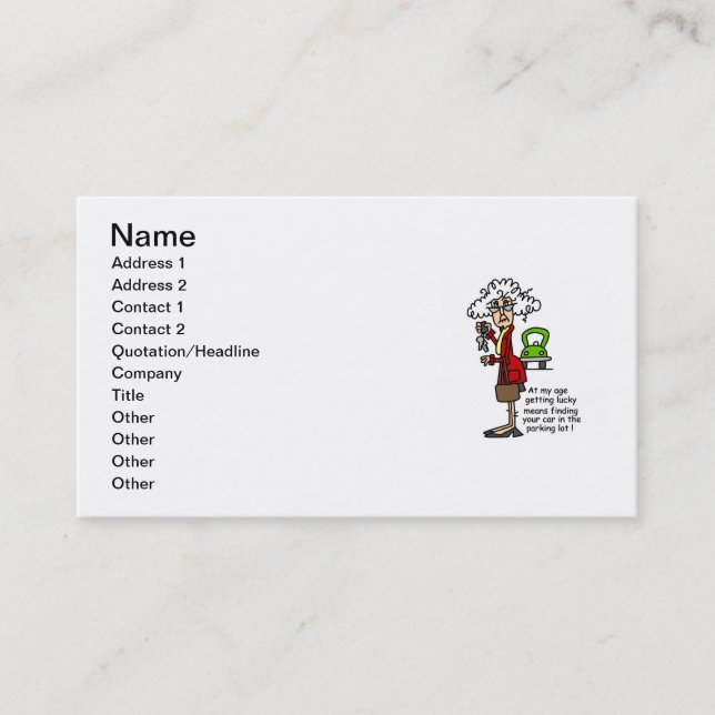 Getting Lucky Humour Business Card (Front)