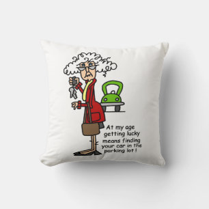 Getting Lucky Humour Throw Pillow