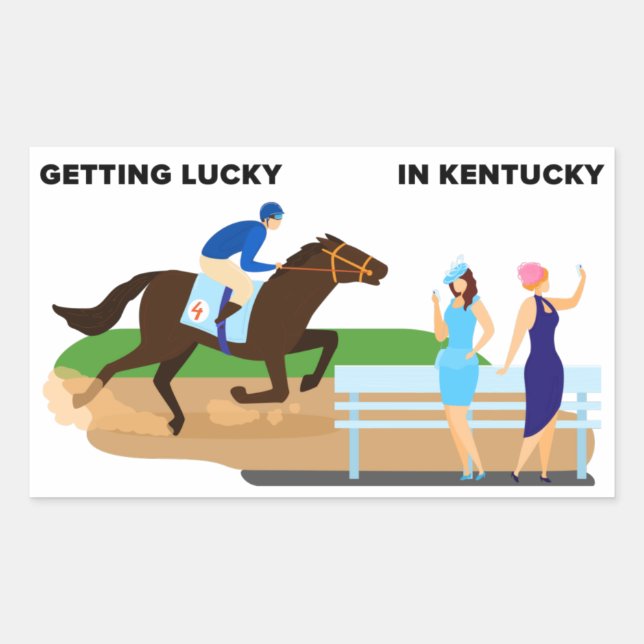 Getting Lucky in Kentucky Sticker (Front)