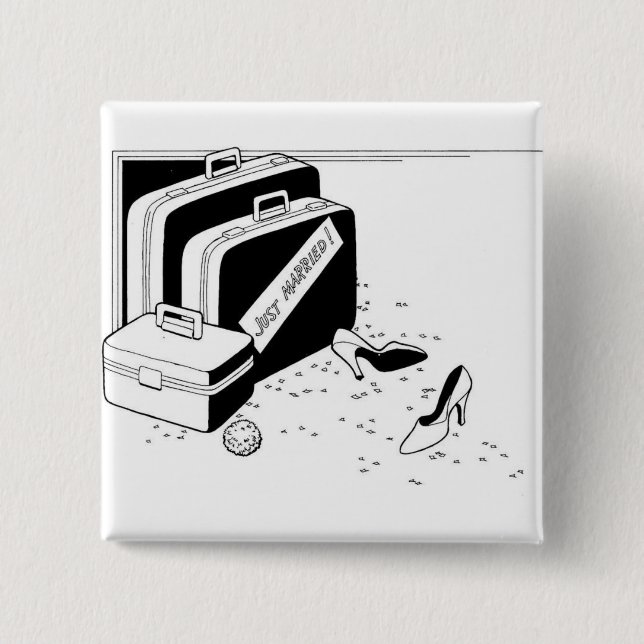 Getting Married Classy Special Custom 2 Inch Square Button (Front)