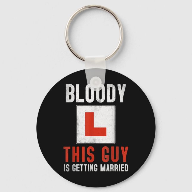 Getting Married Proposal Idea For Fiancé &amp; Men Keychain (Front)