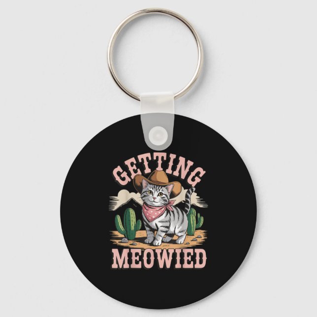 Getting Meowied Bachelorette  Keychain (Front)