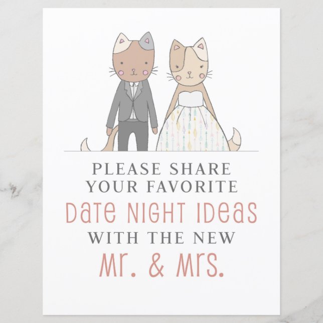 Getting Meowied Bridal Shower Date Night Ideas (Front)