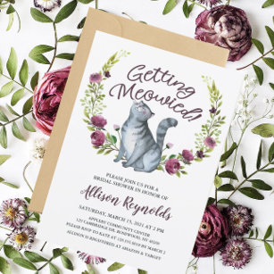 Getting Meowied Bridal Shower Invitation