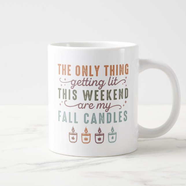 Getting My Fall Candles Large Coffee Mug (Right)