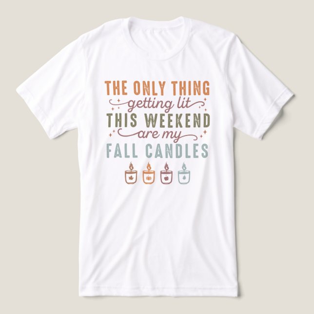 Getting My Fall Candles Tri-Blend Shirt (Design Front)