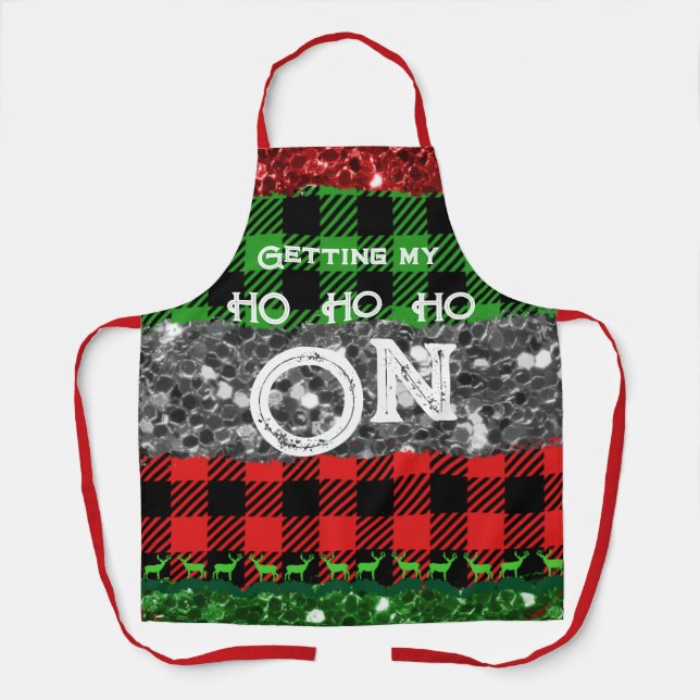 Getting My Ho Ho Ho On | Cute Christmas Apron (Front)