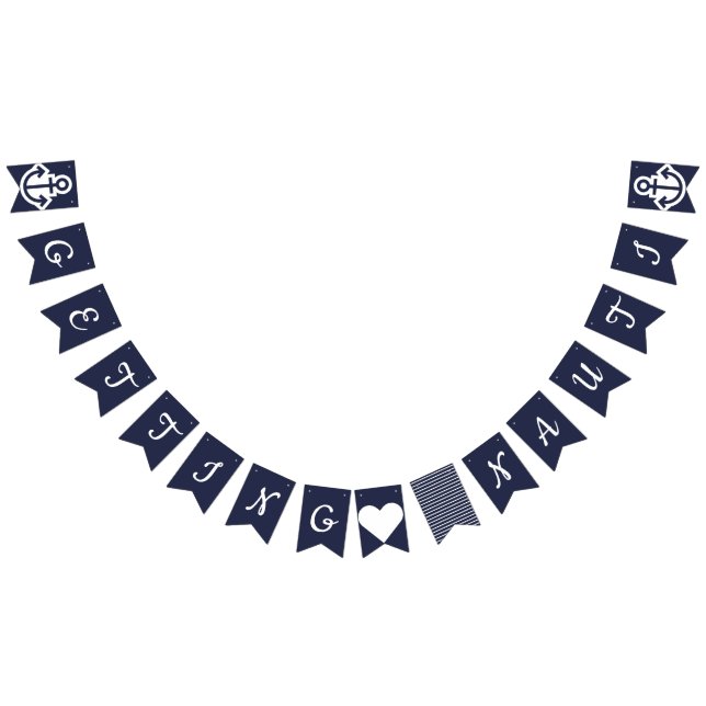 Getting Nauti Bachelorette Party Nautical Bunting Bunting Flags (All)