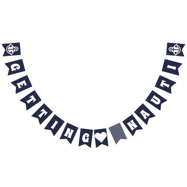 Getting Nauti Bachelorette Party Nautical Bunting Bunting Flags (All)