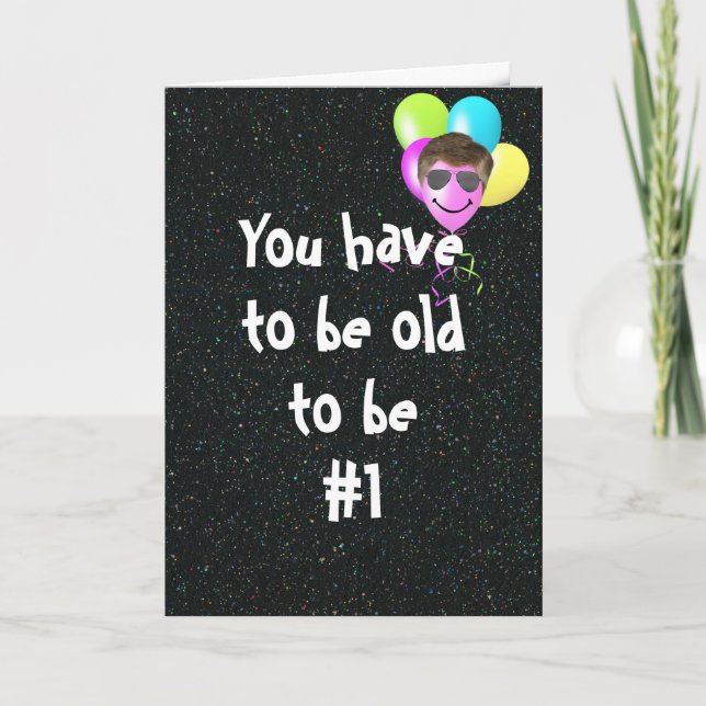 Getting Old Birthday Balloons with Sunglasses Card (Front)