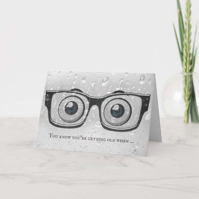 Getting Old Birthday eyeballs Card (Front)