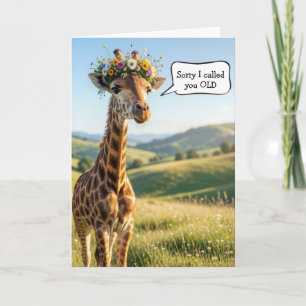 Getting Old Birthday Giraffe Humour Card