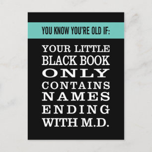 Getting Old: Black Book Only Has Doctors Postcard