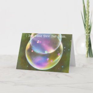 Getting Old Bubble Art Funny Birthday Card