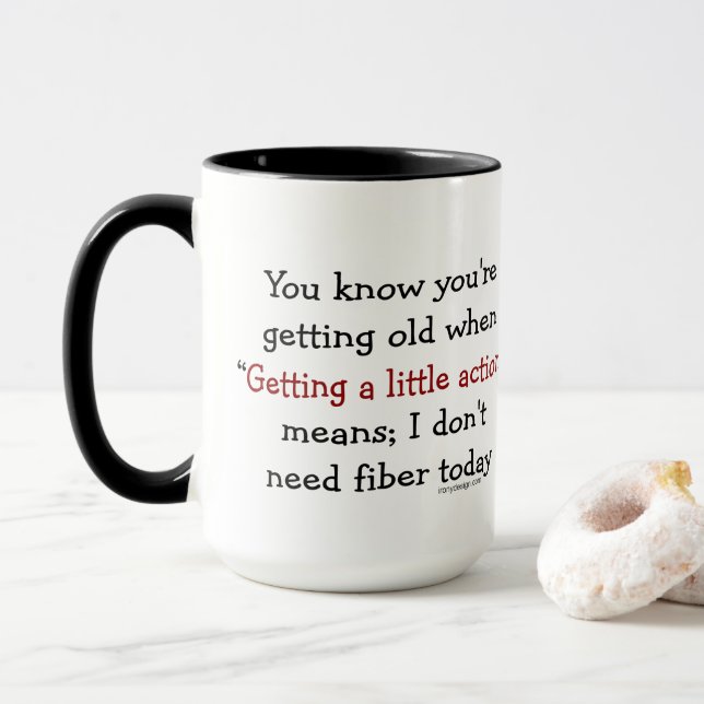 Getting Older No Action Saying Mug (With Donut)
