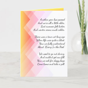 Getting Older Poem Card