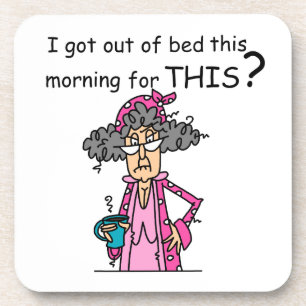 Getting Out of Bed Humour Coaster