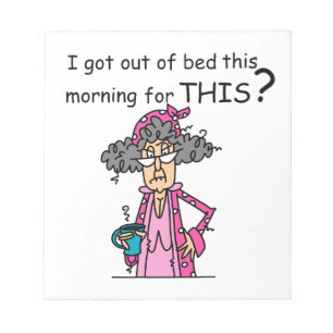 Getting Out of Bed Humour Notepad