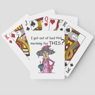 Getting Out of Bed Humour Playing Cards