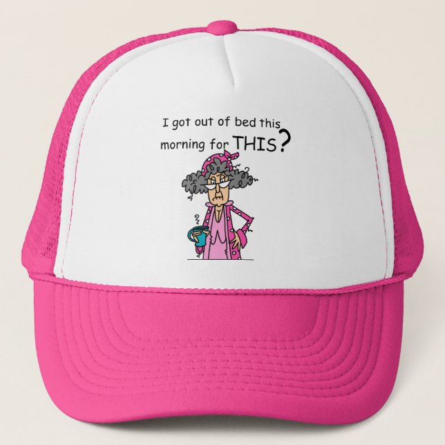 Getting Out of Bed Humour Trucker Hat (Front)