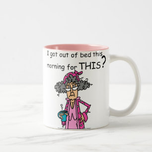 Getting Out of Bed Humour Two-Tone Coffee Mug