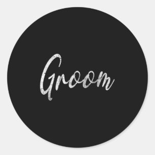 Getting Ready Bride Andgroom Wedding Gifts Groom F Classic Round Sticker