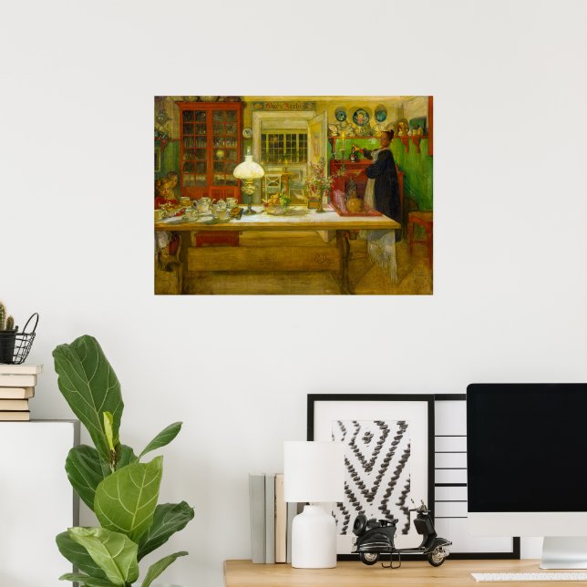 Getting Ready for a Game by Carl Larsson Poster (Home Office)