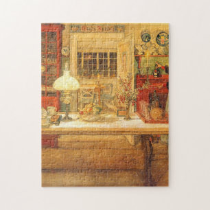 Getting Ready For A Game Of Cards By Carl Larsson Jigsaw Puzzle