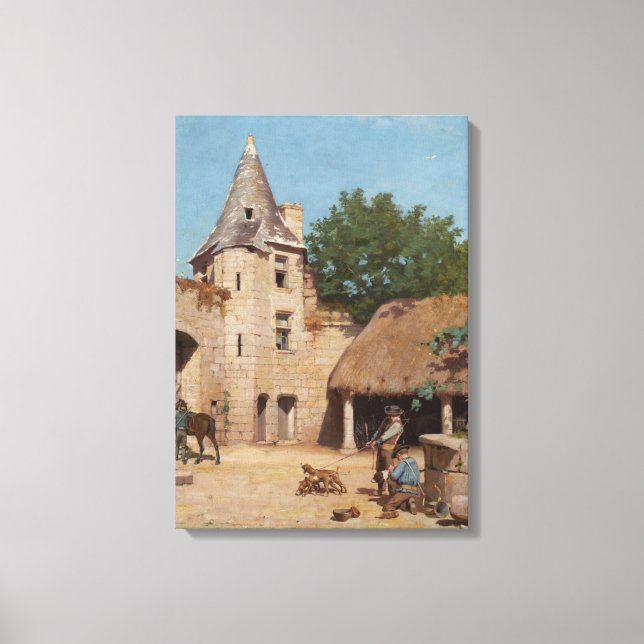 Getting Ready for the Hunt (by Paul Peel) Canvas Print (Front)