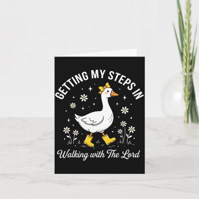 Getting steps in walking with the lord christian card (Front)