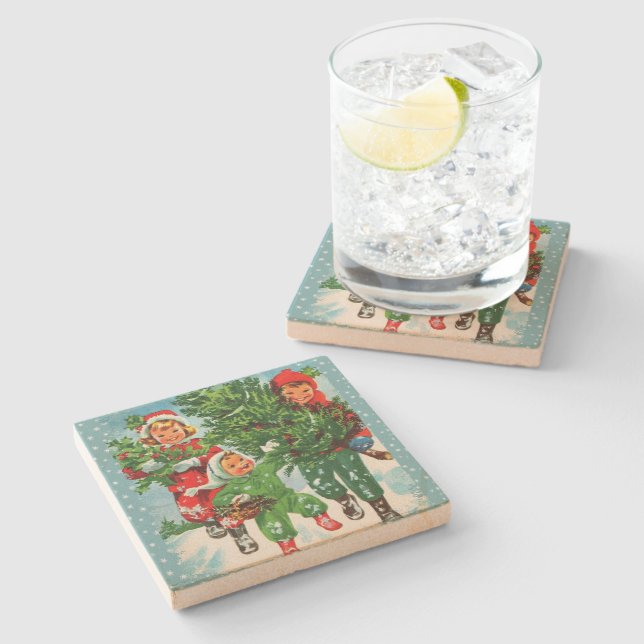 Getting The Christmas Tree Coffee Coaster (Side)