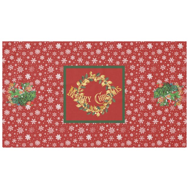 Getting The Christmas Tree on Red Tablecloth (Front (Horizontal))