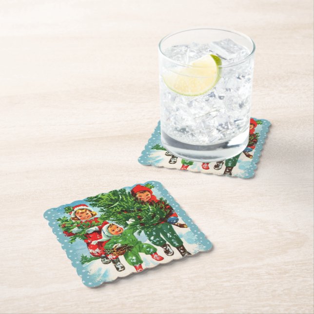 Getting The Christmas Tree Paper Coaster (Insitu)