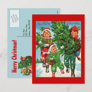 Getting The Christmas Tree Postcard