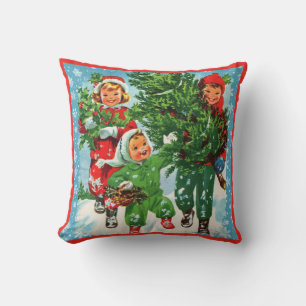 Getting The Christmas Tree Throw Pillow
