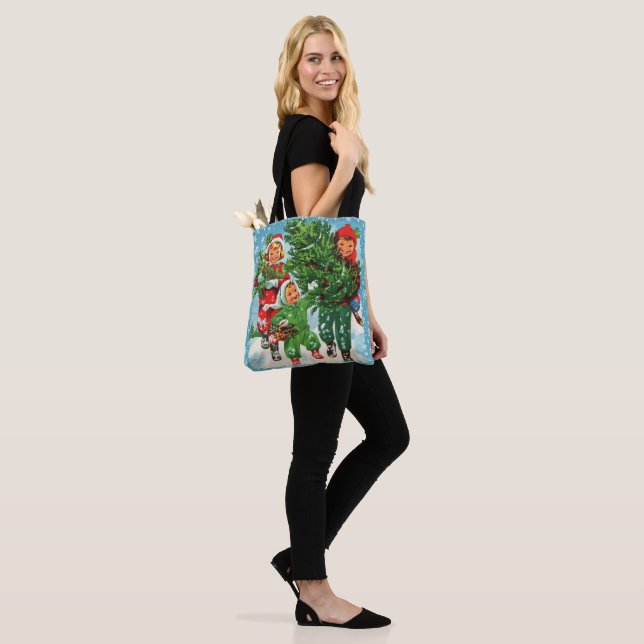 Getting The Christmas Tree Tote Bag (On Model)