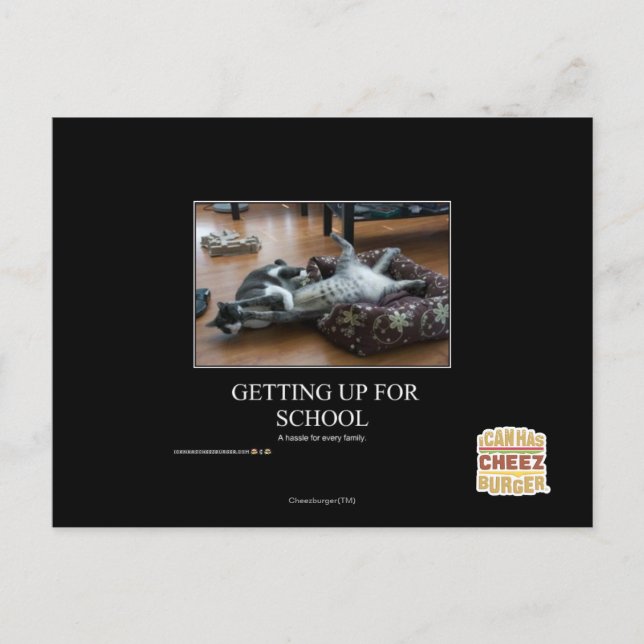 Getting Up For School Postcard (Front)