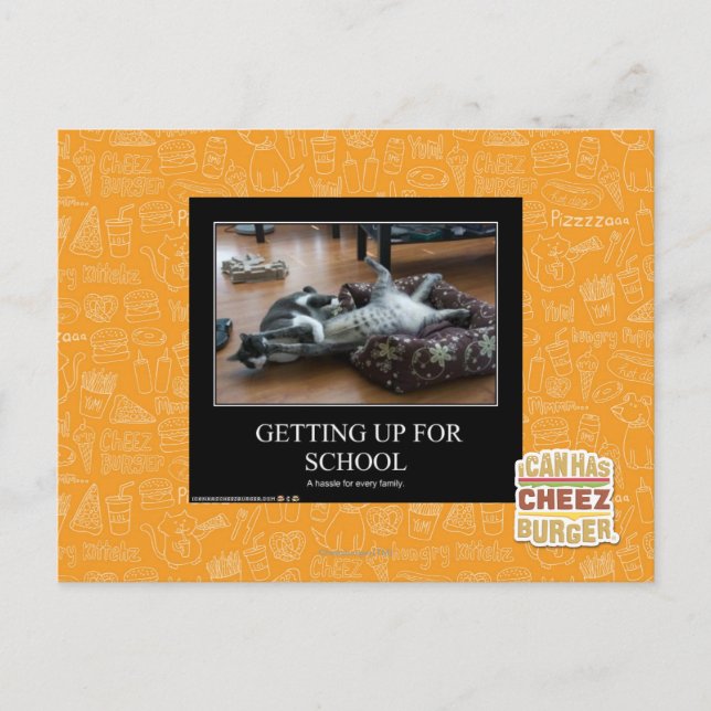 Getting Up For School Postcard (Front)