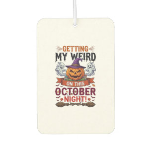 Getting Weird Halloween Pumpkin Ghosts Witch Hat_1 Air Freshener