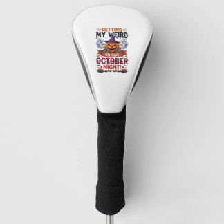 Getting Weird Halloween Pumpkin Ghosts Witch Hat_1 Golf Head Cover