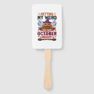 Getting Weird Halloween Pumpkin Ghosts Witch Hat_1 Hand Fan