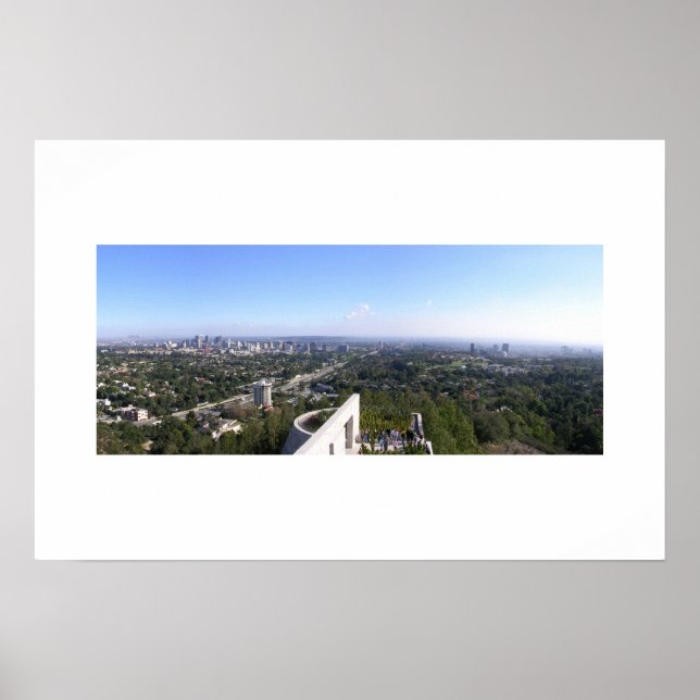 Getty Centre View of Los Angeles Poster (Front)