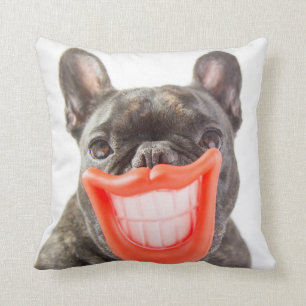 Getty Images   A Smiling Dog Throw Pillow