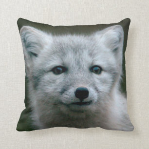 Getty Images   Arctic Fox Kit Throw Pillow
