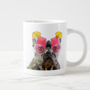 Getty Images   Dog With Cocktail Glasses Large Coffee Mug