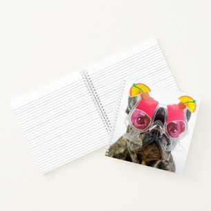 Getty Images   Dog With Cocktail Glasses Notebook