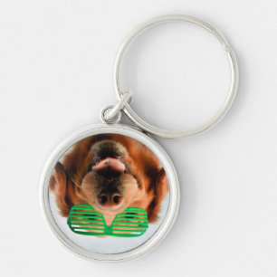 Getty Images Dog With Glasses Keychain